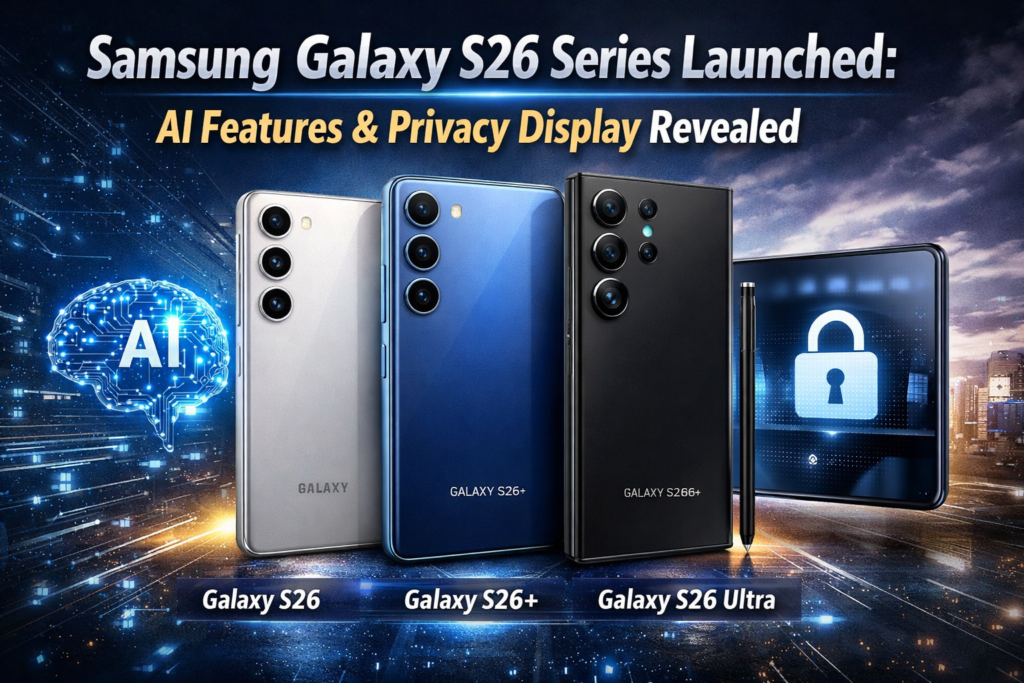 samsung galaxy s26 series launched featuring galaxy s26, s26+ and s26 ultra with ai features and privacy display technology